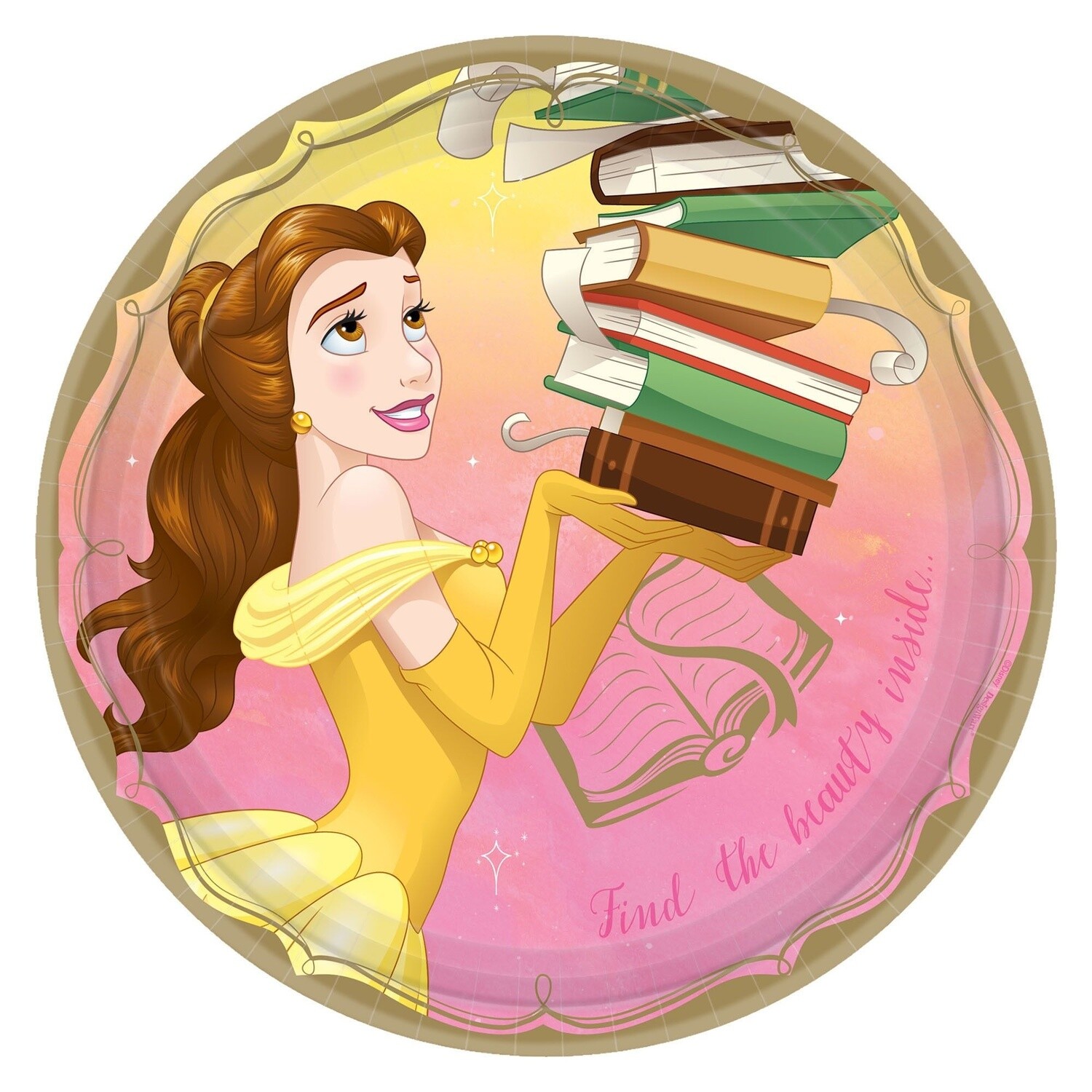 ©Disney Princess Round Plates, 9&quot; - Belle