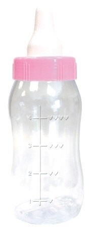 11&quot; PINK BABY BOTTLE BANK