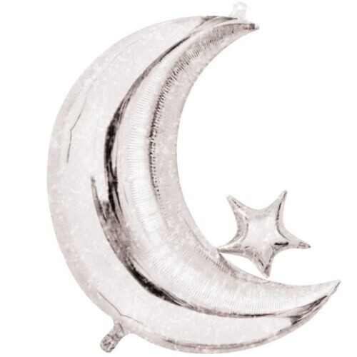 Foil Balloon - Moon Shape - Starry Night - 1pc