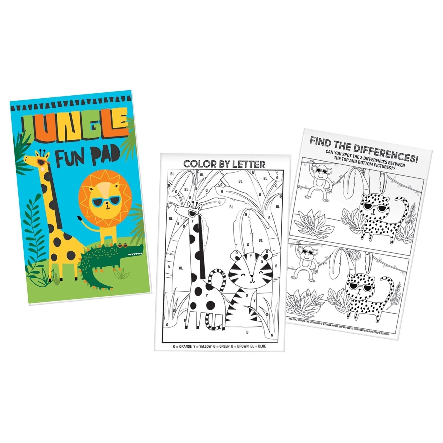 Favors - Activity Pads - Jungle - 8pkg