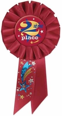Award Ribbon - 2nd Place - 1 pk
