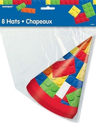 Party Hats - Block Party - 8pkg