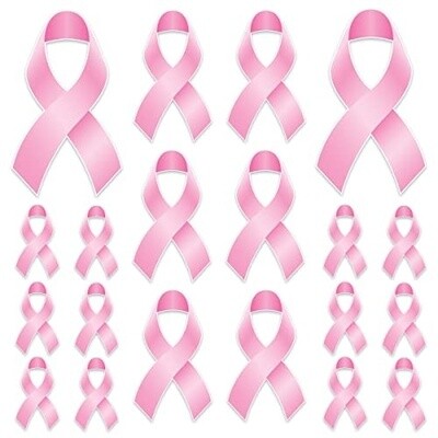 Cutouts - Pink Ribbon - 20PCS - Assorted Sizes