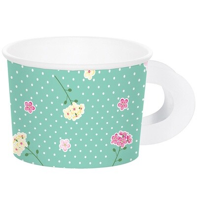 Treat Cups - Floral Tea Party - 9OZ. - 8 PCS