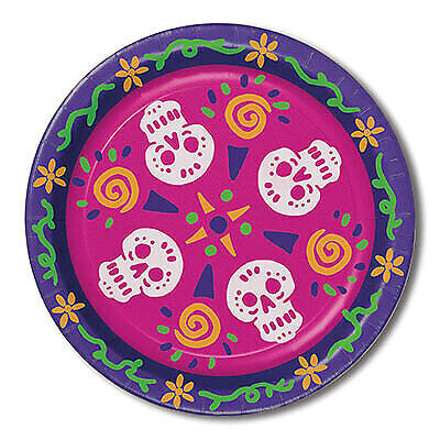 Plates - LN - Day Of The Dead - 9&quot; - 8PCS