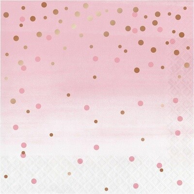 Napkins - LN - Rose All Day Dots -16PK - 3PLY