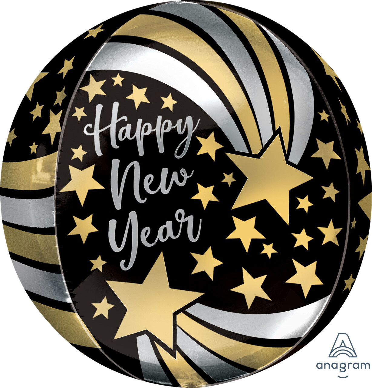 Foil Balloon - New Year - Shooting Stars - Orbz - 15&quot;