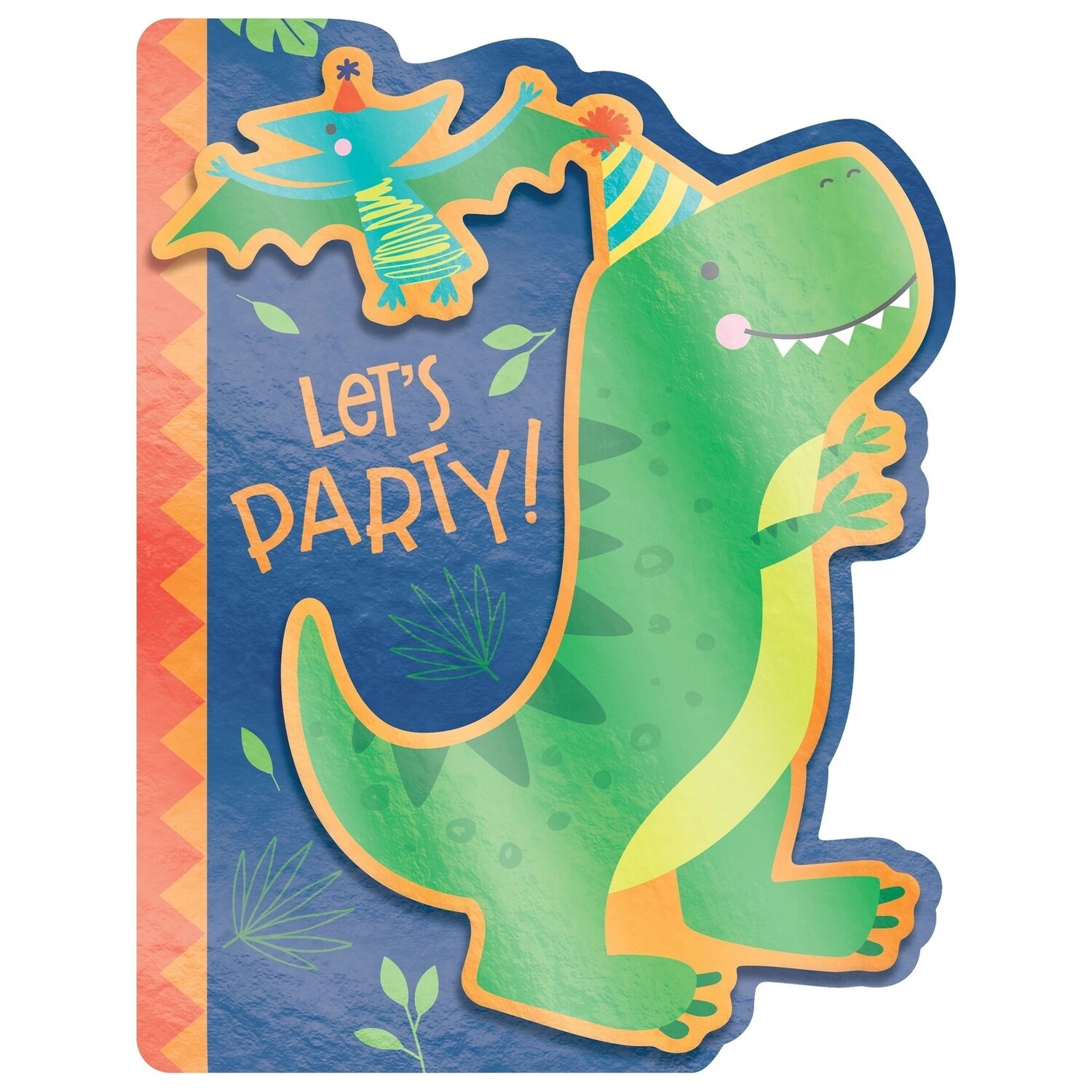 Invitations - Dino - Mite Party - 8 PK