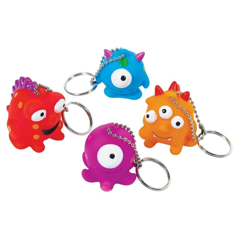 Favors - Monster Keychains - 12 PCS