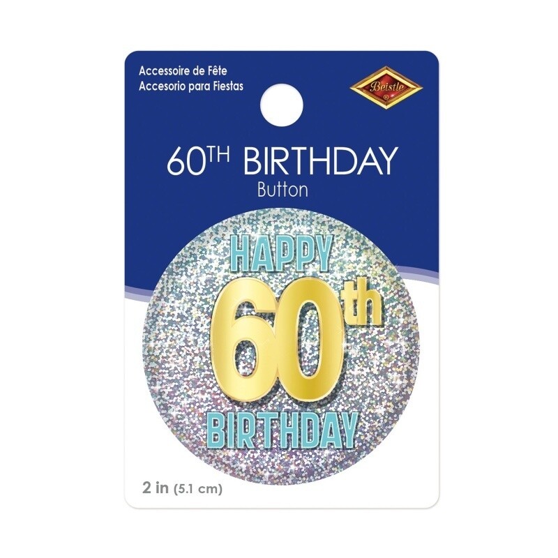 Button - 60th Birthday