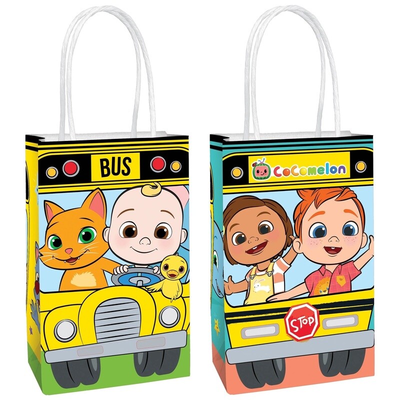 Kraft Bags - Cocomelon - 8 PCS - 5X8.25X3.25&quot;
