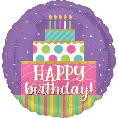 Foil Balloon - Happy Birthday  -18&quot;