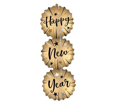 Foil balloon - New Year - Satin INF Bursts - 38&quot;