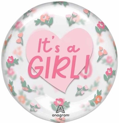ITS A GIRL FLORAL 18&quot; CLEARZ