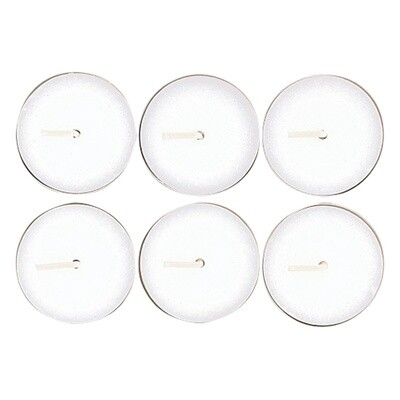 Tea Light Candles - White - 6 PK