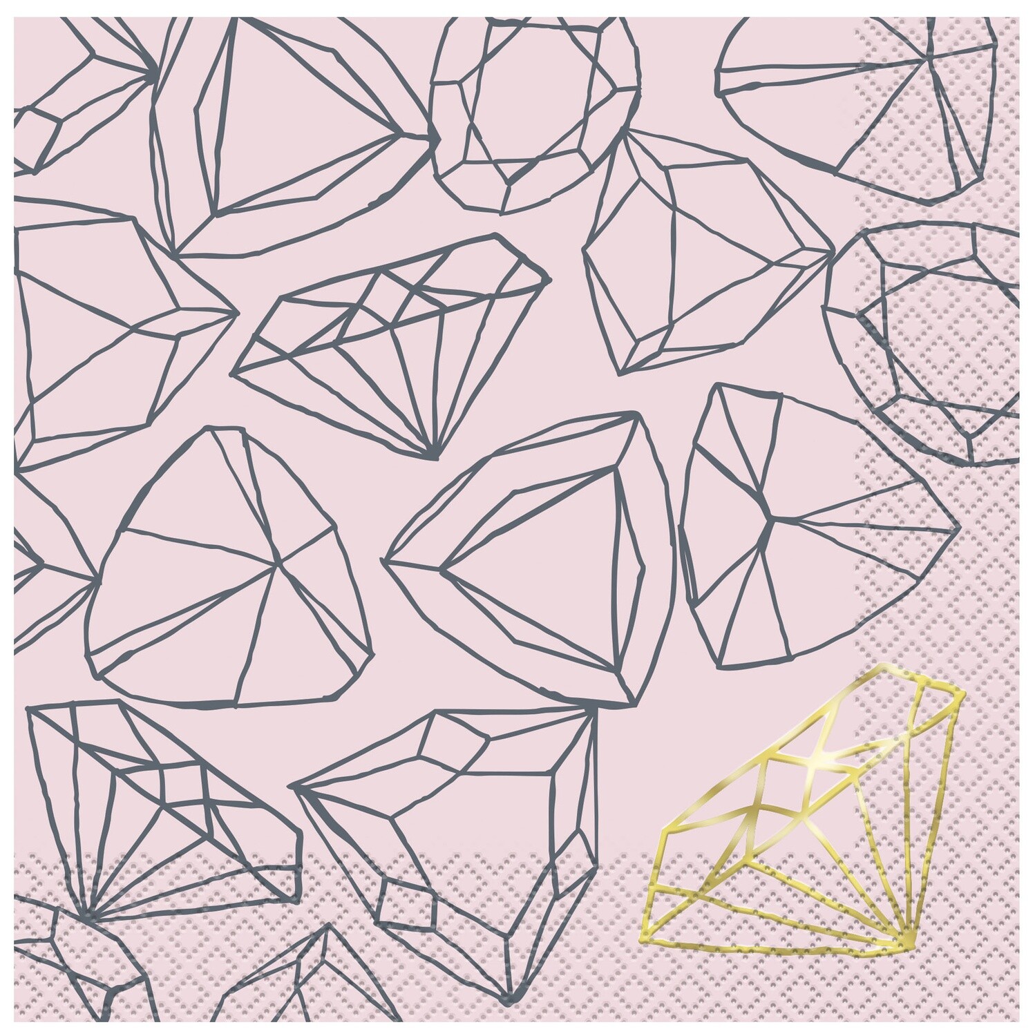Napkins - LN - Pink Diamonds - 16pkg - 2ply