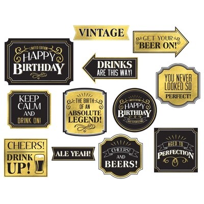 Cutouts - Better With Age Birthday - 12PCS