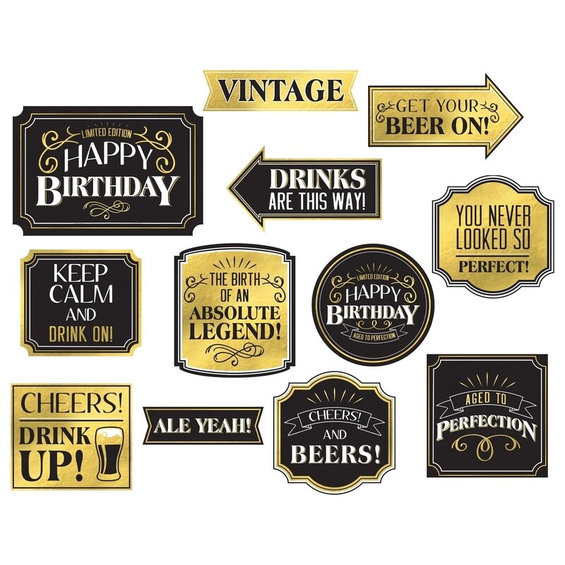 Cutouts - Better With Age Birthday - 12PCS