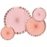 Hanging Decorations - Rosegold Fans - 4 PCS