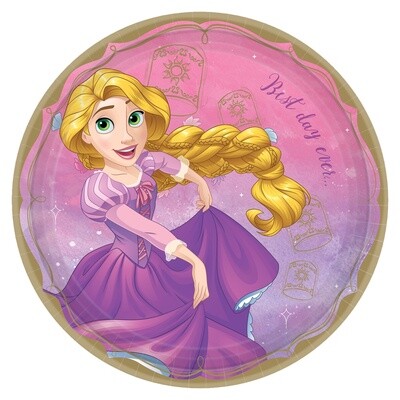 Disney Princess round Plates,  9&quot; - Rapunzel