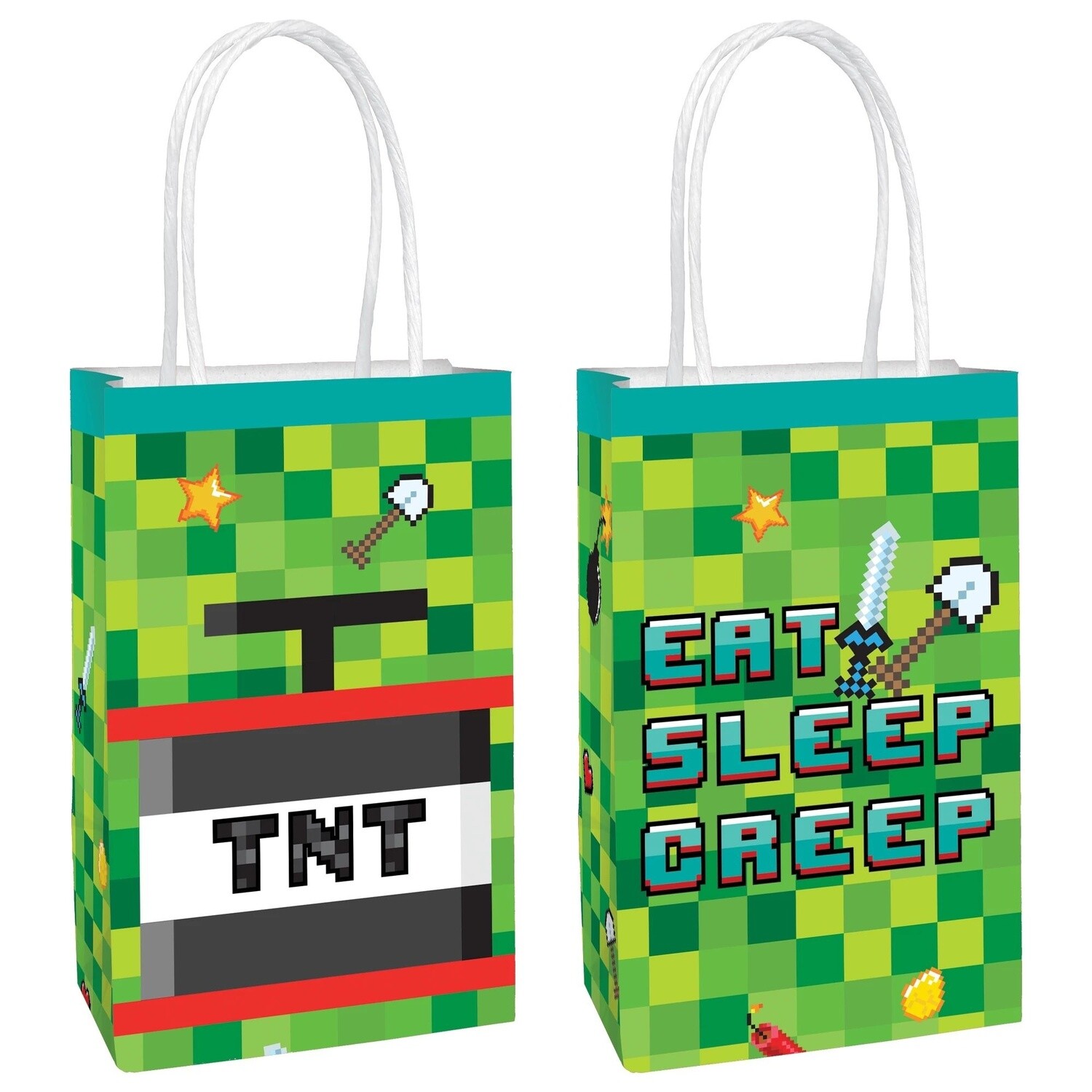 Kraft Bags - TNT - Pixel Party - 8 PCS