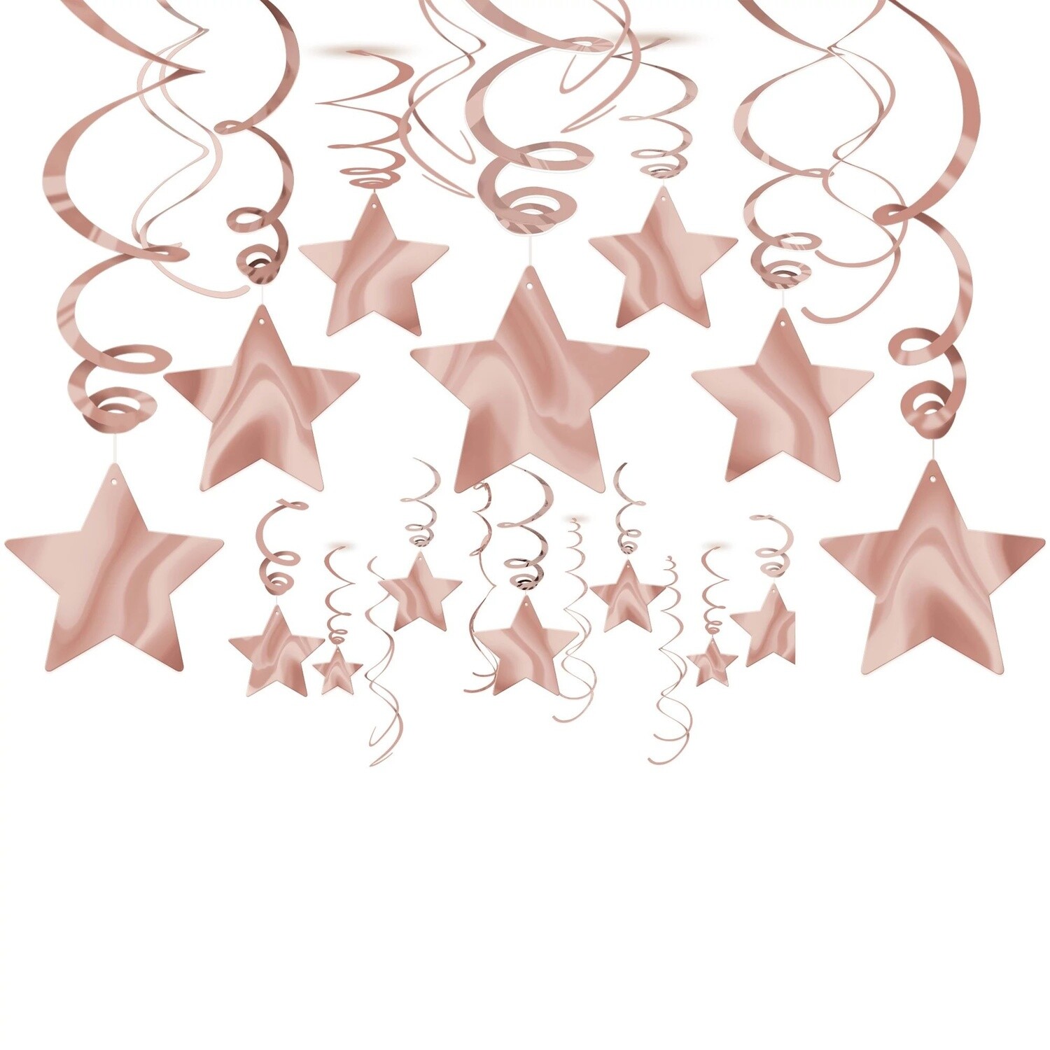 swirl Decorations - Rose Gold - 30 PCS