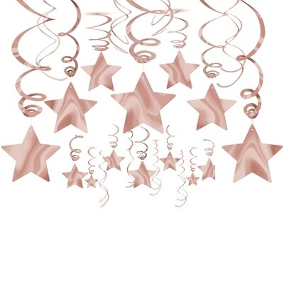swirl Decorations - Rose Gold - 30 PCS