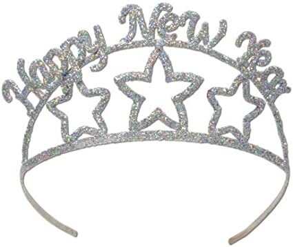 Tiara - Glittered - Metal - New Year