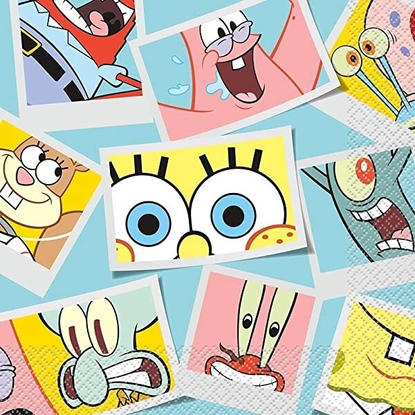 Napkins - LN - SpongeBob - 16PK - 2 PLY