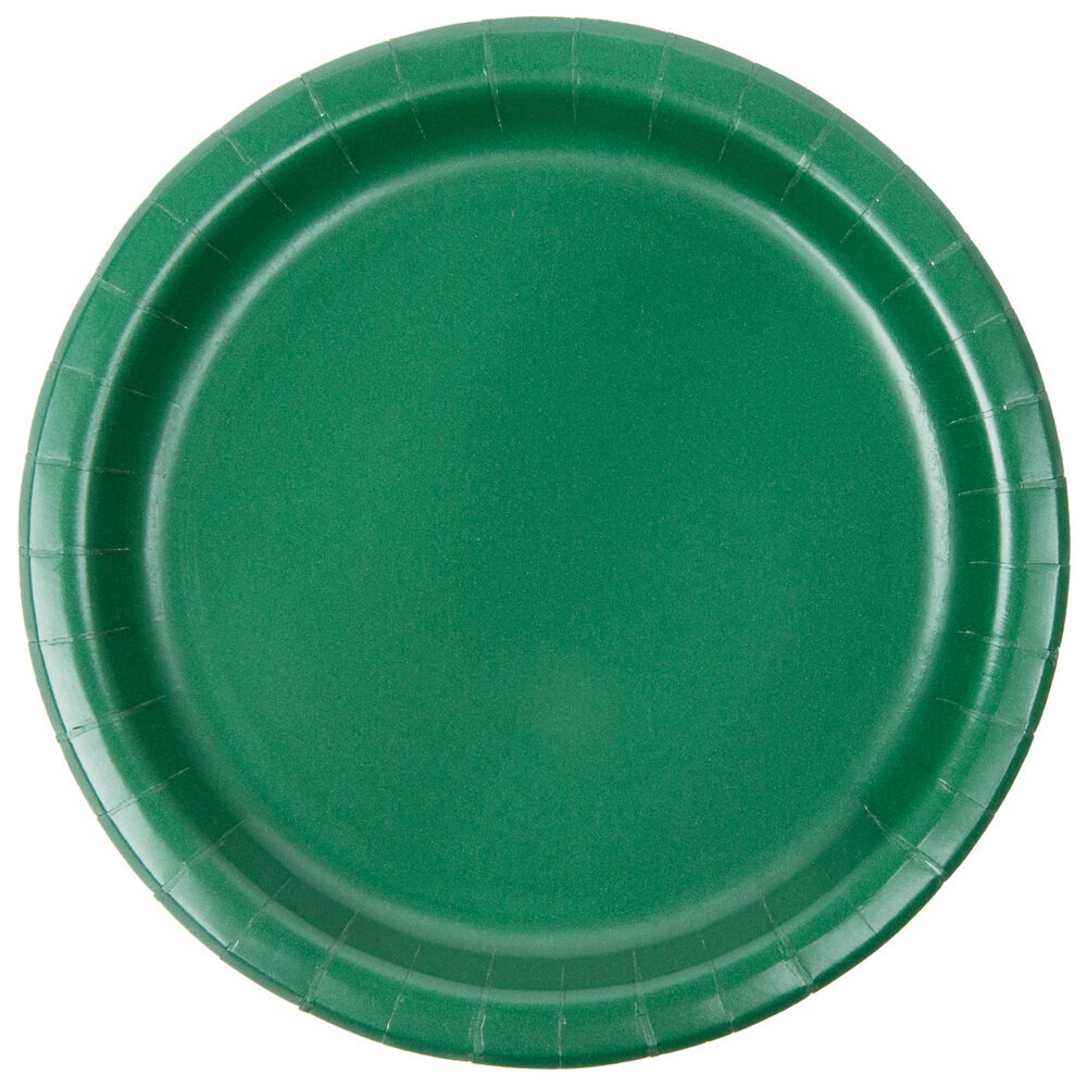 Plates Paper Bev Hunter green 7&quot; (24PK)- Discontinued