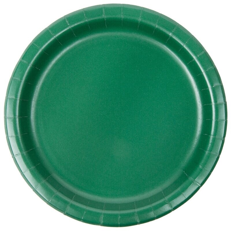 Plates Paper Bev Hunter green 7&quot; (24PK)- Discontinued