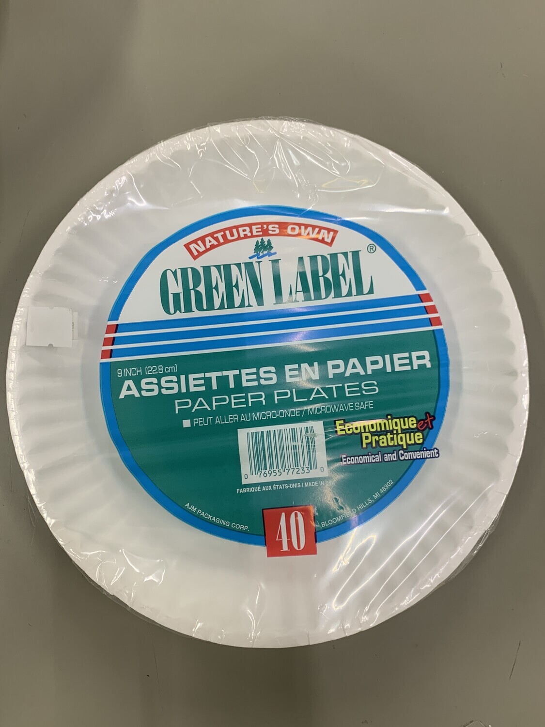 Paper Plates - White - 9&quot; - 40PK