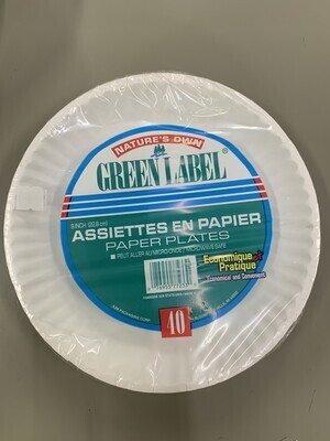 Paper Plates - White - 9&quot; - 40PK