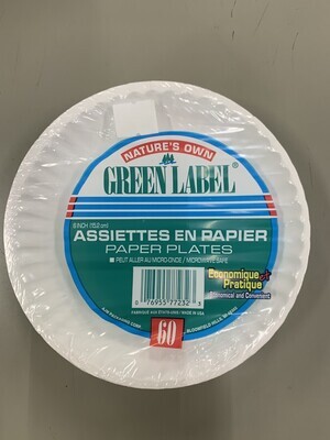Paper Plates - 6&quot; - 60PCS