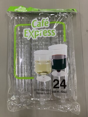 Wine Glasses - Plastic - 5OZ. - 24PCS