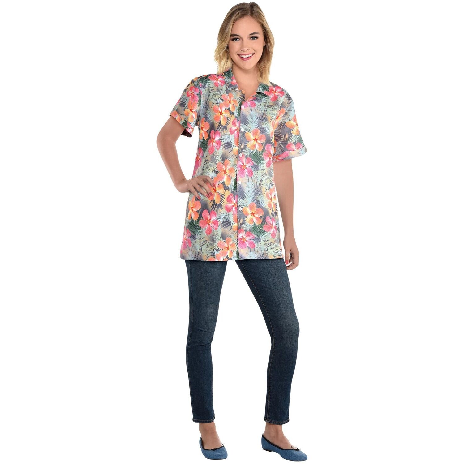 Floral Hawaiian Shirt Adult Small/Medium