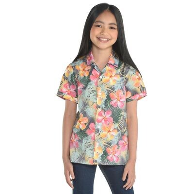Floral Hawaiian Shirt Child Large/X-Large