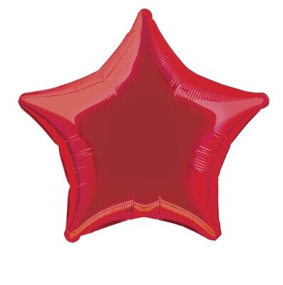 Foil Balloon - Red Star - 20&quot;