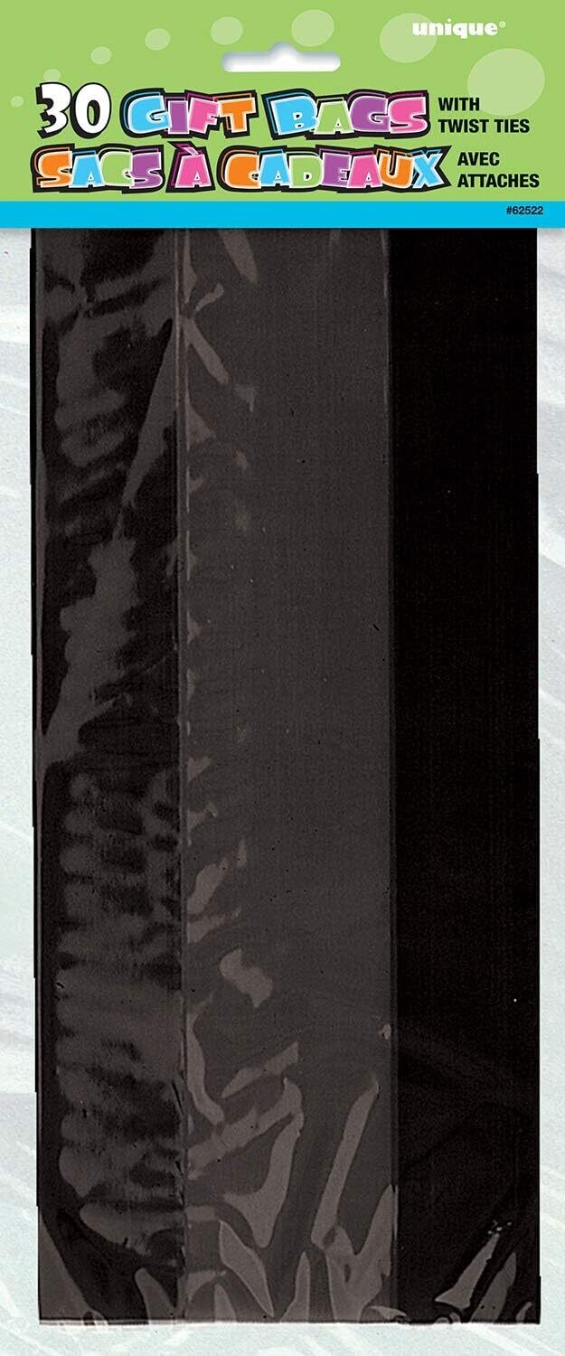Cello Bag - Black - Plastic - 30PCS