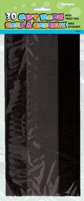 Cello Bag - Black - Plastic - 30PCS