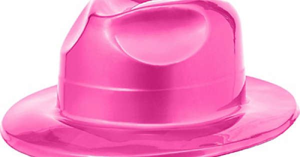 Hat-Cowboy Hat-Pink-Plastic