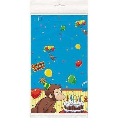 Table Cover-Curious George-Plastic-54&#39;&#39; x 84&#39;&#39;