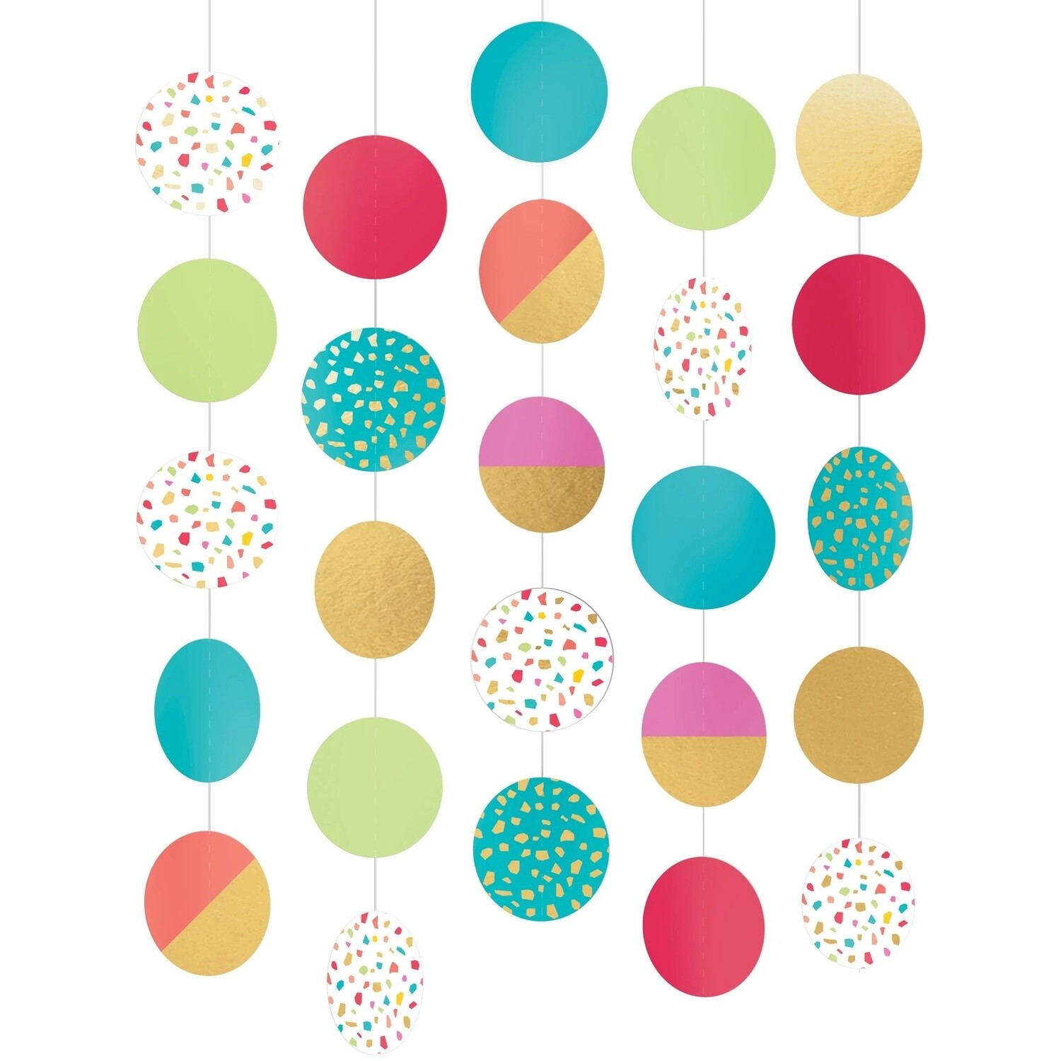 Rainbow Terrazzo Hanging Circle Decoration
