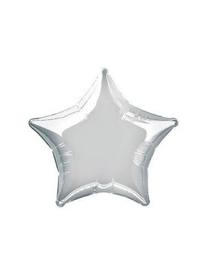 Foil Balloon -Silver - Star - 19&#39;&#39;