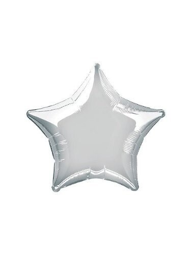 Foil Balloon -Silver - Star - 19&#39;&#39;