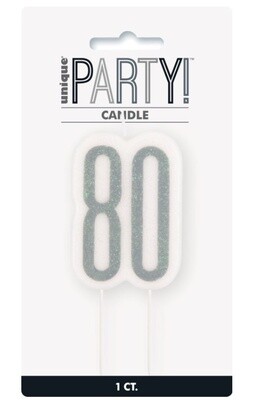 Candle-Glitter-80th Birthday