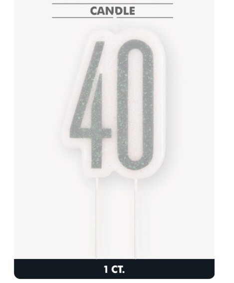 Candle-Glitter-40th Birthday