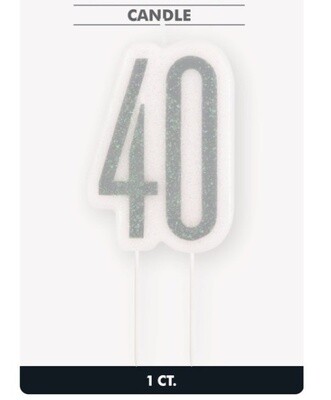 Candle-Glitter-40th Birthday
