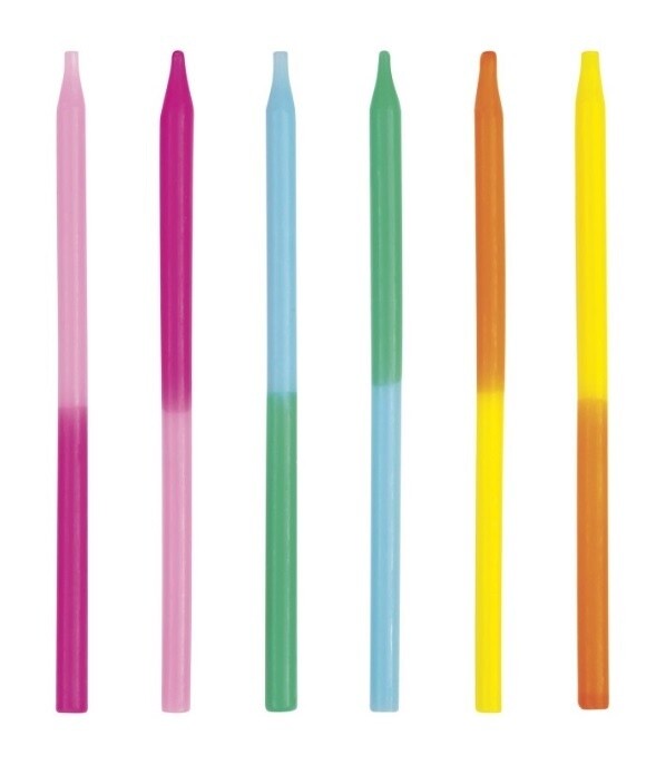 Birthday Candles - Assorted - 5&quot; - 12PCS