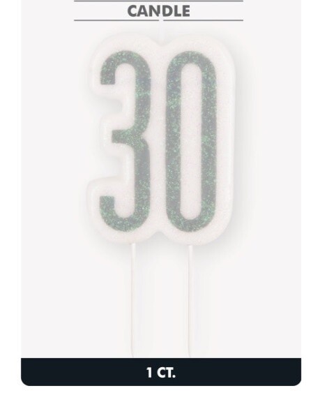 Candle-Glitter-30th Birthday